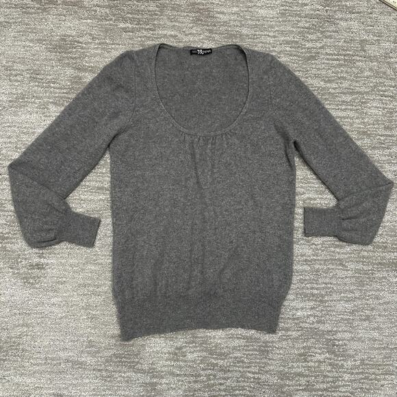 Marks & Spencer Autograph Sweater Womens US 12 Gray Cashmere Pullover Crewneck - Picture 1 of 13